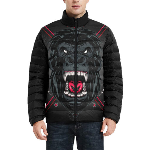 Gorilla Angry Face Men's Padded Jacket - Image 3