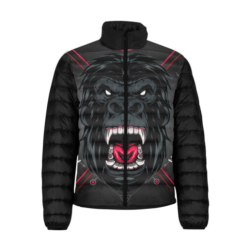 Gorilla Angry Face Men's Padded Jacket