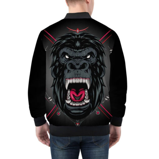 Gorilla Angry Face Bomber Jacket - Image 2