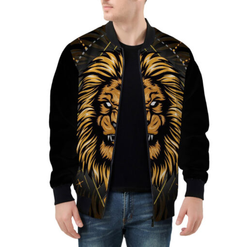 Lion Golden Head Bomber Jacket