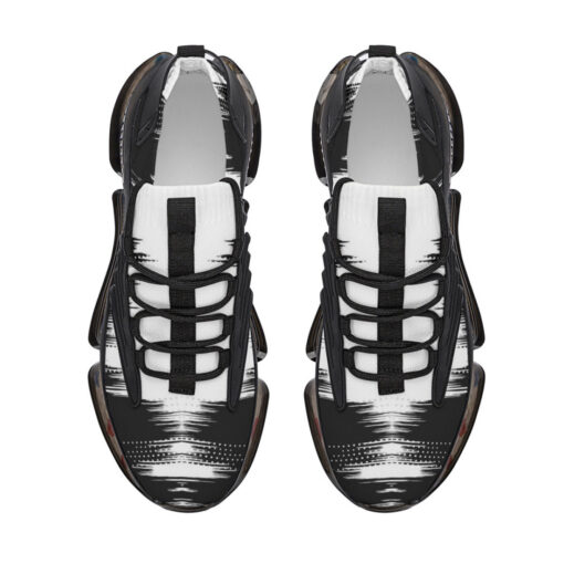 Black White Modern Grunge Air Sneakers - Image 3