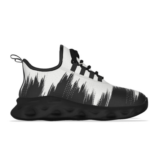 Black White Modern Grunge Sports Shoes - Image 6