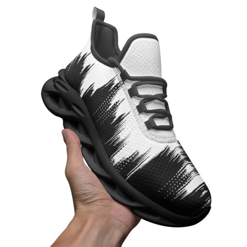 Black White Modern Grunge Sports Shoes - Image 3