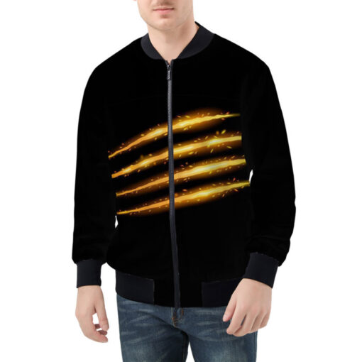 Sparkling Monster Claw Scratches Bomber Jacket - Image 3