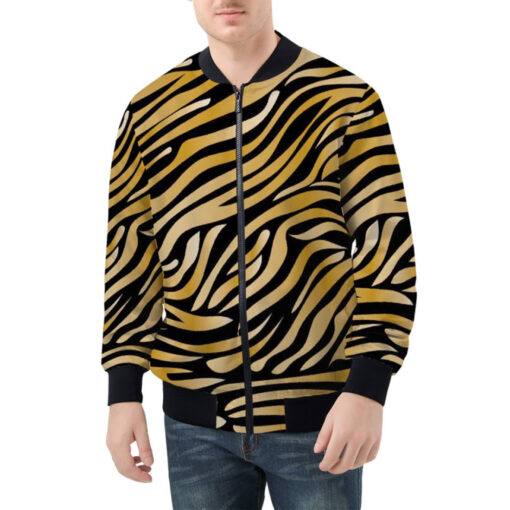 Tiger Pattern Bomber Jacket - Image 3