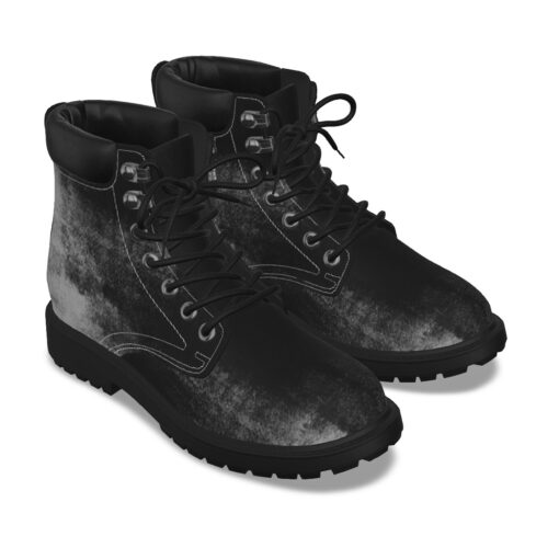 Abstract Gray Grunge Classic Boots - Image 3