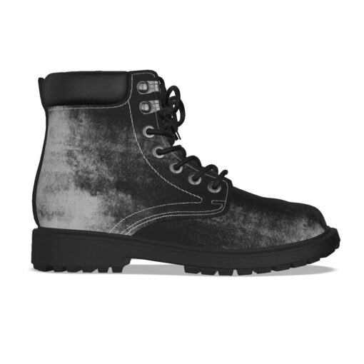 Abstract Gray Grunge Classic Boots - Image 4