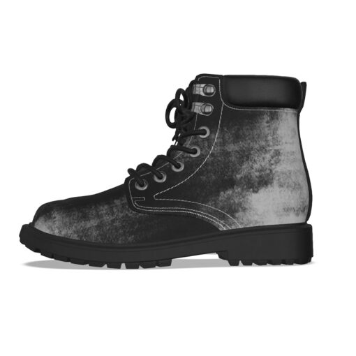 Abstract Gray Grunge Classic Boots - Image 6