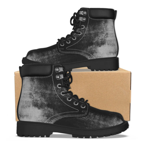 Abstract Gray Grunge Classic Boots