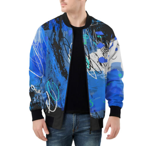 Modern Trendy Art Abstraction Bomber Jacket