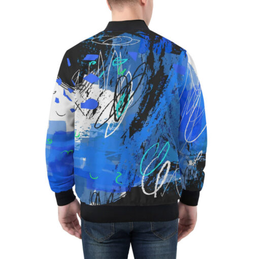 Modern Trendy Art Abstraction Bomber Jacket - Image 2