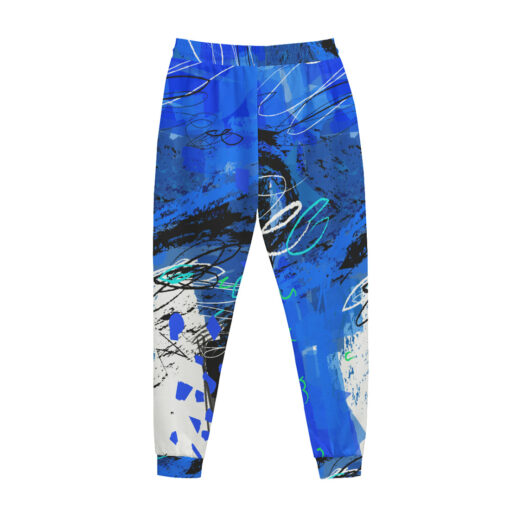 Abstract Blue Grunge Men's Tracksuit - Image 3