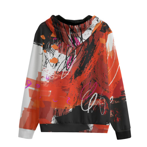 Abstract Red Grunge Men's Tracksuit - Image 2