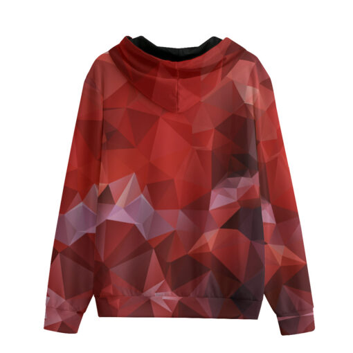 Polygonal Red Geometric Men's Tracksuit - Image 2