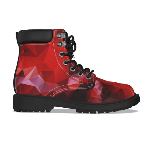 Polygonal Red Geometric Classic Boots - Image 4