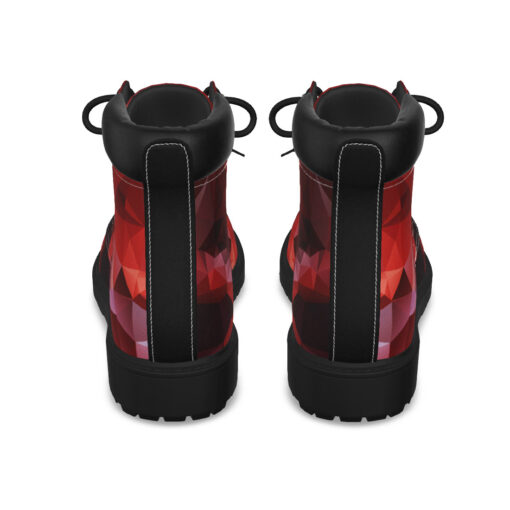 Polygonal Red Geometric Classic Boots - Image 7