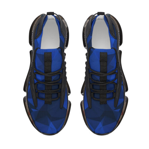 Polygonal Blue Geometric Air Sneakers - Image 3