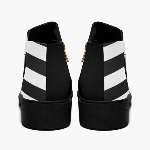 Black and White Stripes Fashion Boots - Image 6