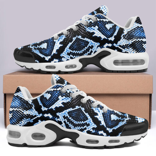 Blue Snake Skin Ornament Cushion Air Sneakers - Image 3