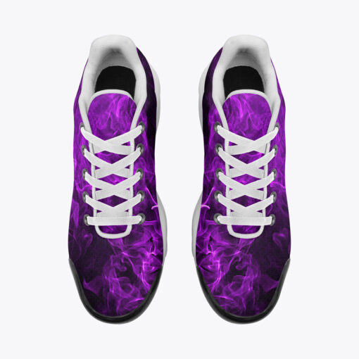 Violet Neon Fire And Smoke Cushion Air Sneakers - Image 6