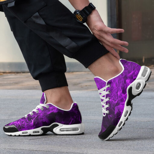 Violet Neon Fire And Smoke Cushion Air Sneakers - Image 2