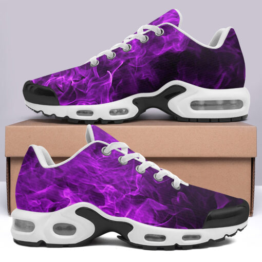 Violet Neon Fire And Smoke Cushion Air Sneakers - Image 3