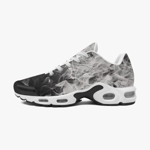 White Fire And Smoke Cushion Air Sneakers - Image 4