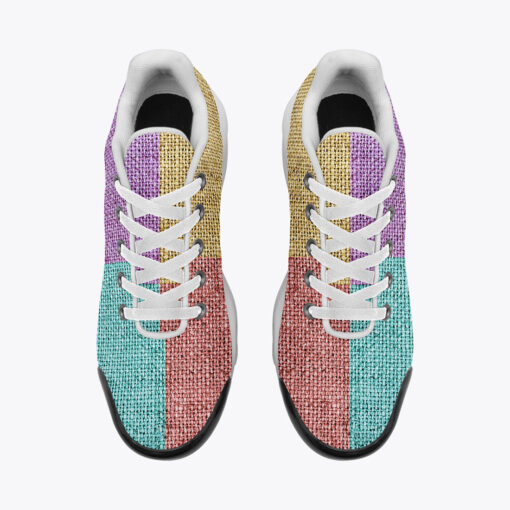 Colored Sackcloth Patchwork Cushion Air Sneakers - Image 6