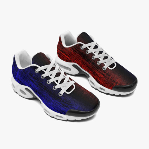 Blue Red Scuffs Cushion Air Sneakers