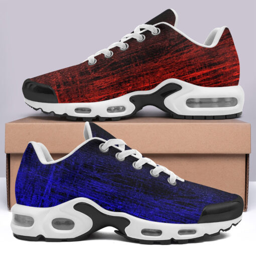 Blue Red Scuffs Cushion Air Sneakers - Image 3