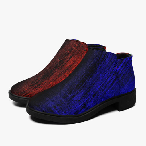 Blue Red Scuffs Fashion Boots - Image 5