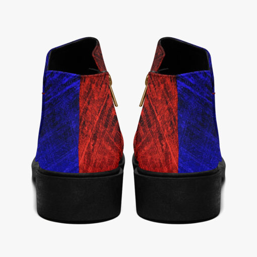 Blue Red Scuffs Fashion Boots - Image 6