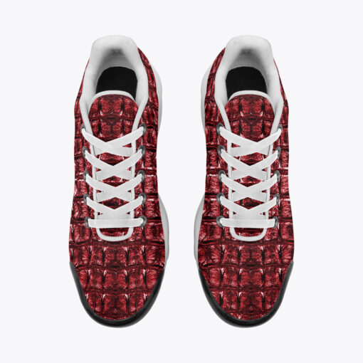 Red Alligator Texture Print Cushion Air Sneakers - Image 6