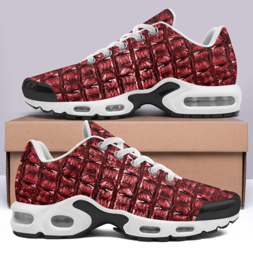 Red Alligator Texture Print Cushion Air Sneakers - Image 3