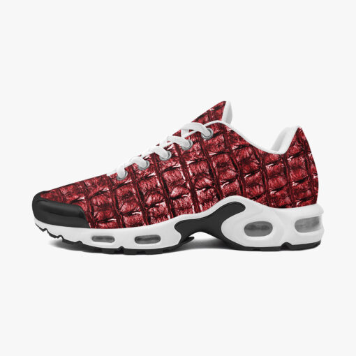 Red Alligator Texture Print Cushion Air Sneakers - Image 4