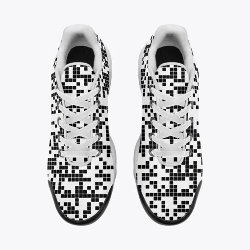 Black and White Pixels Cushion Air Sneakers - Image 6