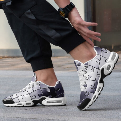 Puzzle Pattern Cushion Air Sneakers - Image 2