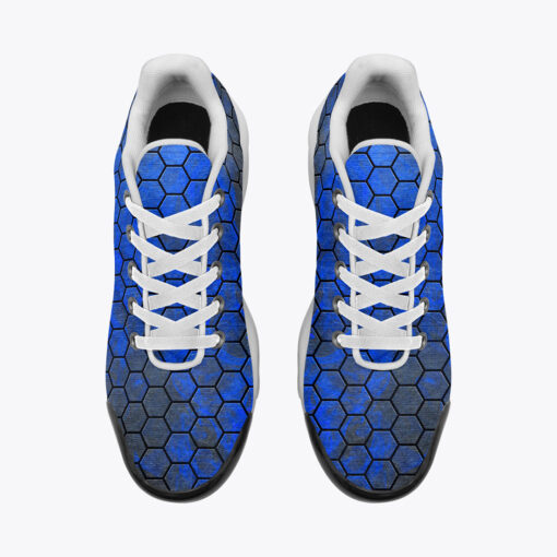 Hexagons Blue Smoke Cushion Air Sneakers - Image 6