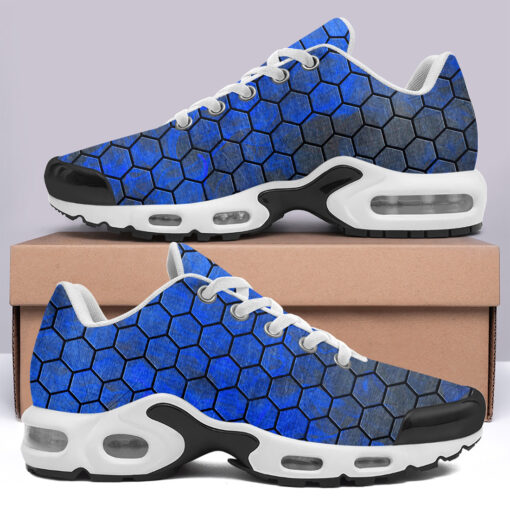 Hexagons Blue Smoke Cushion Air Sneakers - Image 3