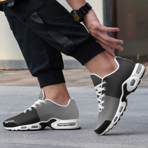 Dual Skin Texture Patchwork Cushion Air Sneakers - Image 2