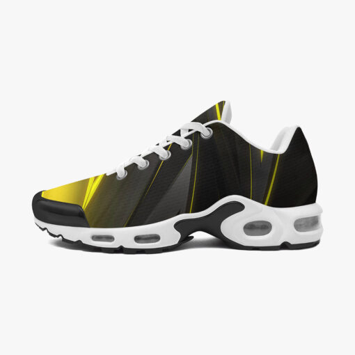 Geometric Yellow Stripes Cushion Air Sneakers - Image 4