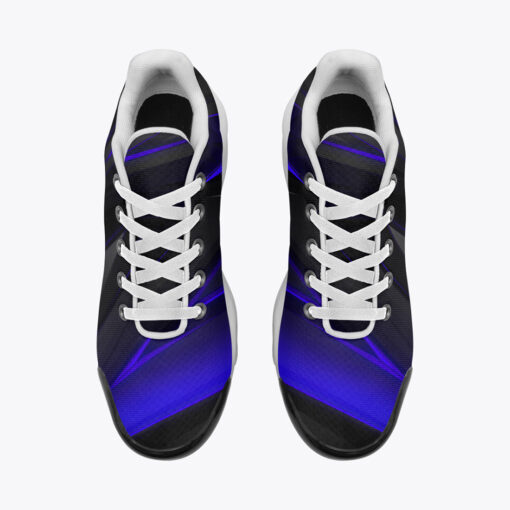 Geometric Blue Stripes Cushion Air Sneakers - Image 6