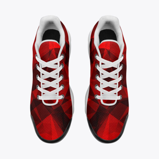 Red Polygons Cushion Air Sneakers - Image 6