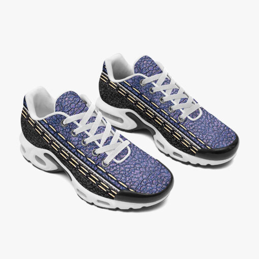 Skin Texture Blue Stripe Cushion Air Sneakers