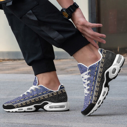 Skin Texture Blue Stripe Cushion Air Sneakers - Image 2