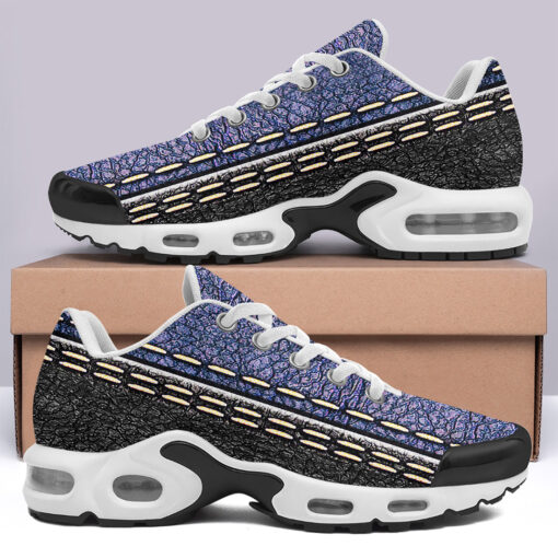 Skin Texture Blue Stripe Cushion Air Sneakers - Image 3