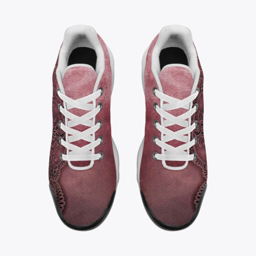 Red Lace Ornament Cushion Air Sneakers - Image 6