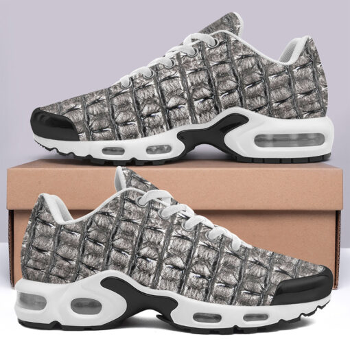 Gray Alligator Pattern Cushion Air Sneakers - Image 3