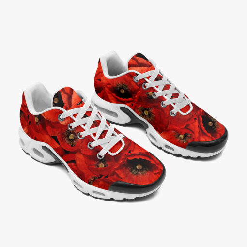 Red Poppies Flowers Cushion Air Sneakers