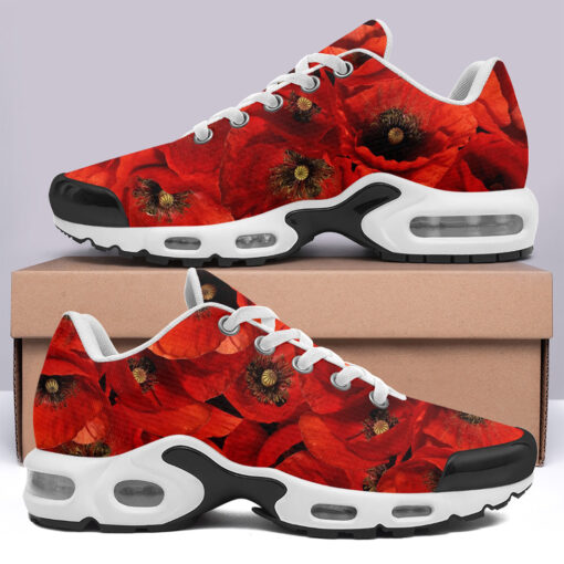 Red Poppies Flowers Cushion Air Sneakers - Image 3